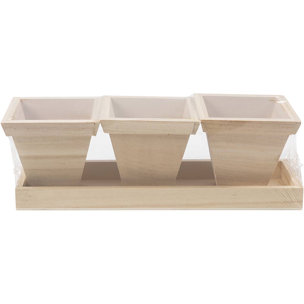 Creativ Company Blumentopf-Set, Maße 27x9x9 cm, 1 Set