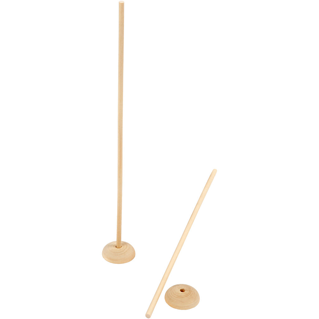 Creativ Firmenstab mit Sockel, H: 30 cm, T 6,5 cm, Lochgröße 8 mm, 5 Set 1 Box