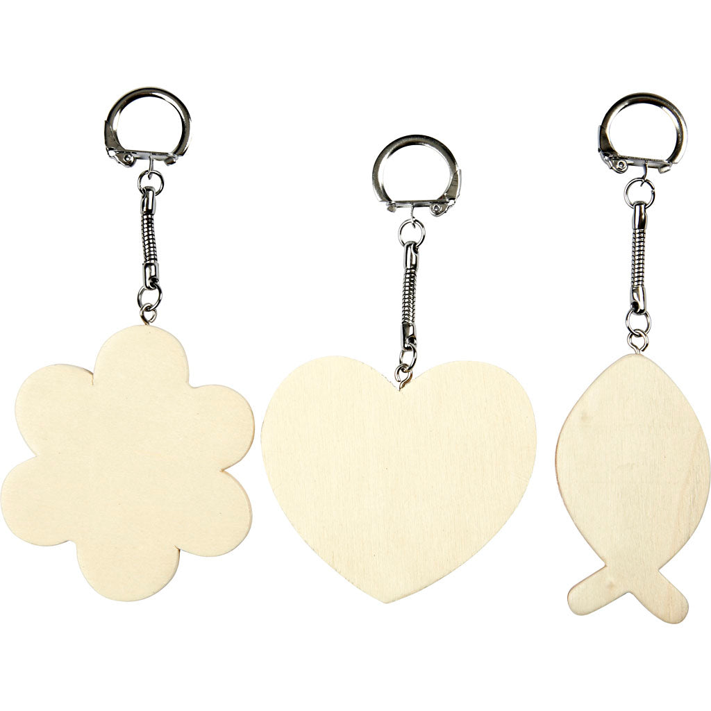 Creativ Company Schlüsselanhänger, Größe 6-7 cm, Stärke 3 mm, 12 Stück 1 Box