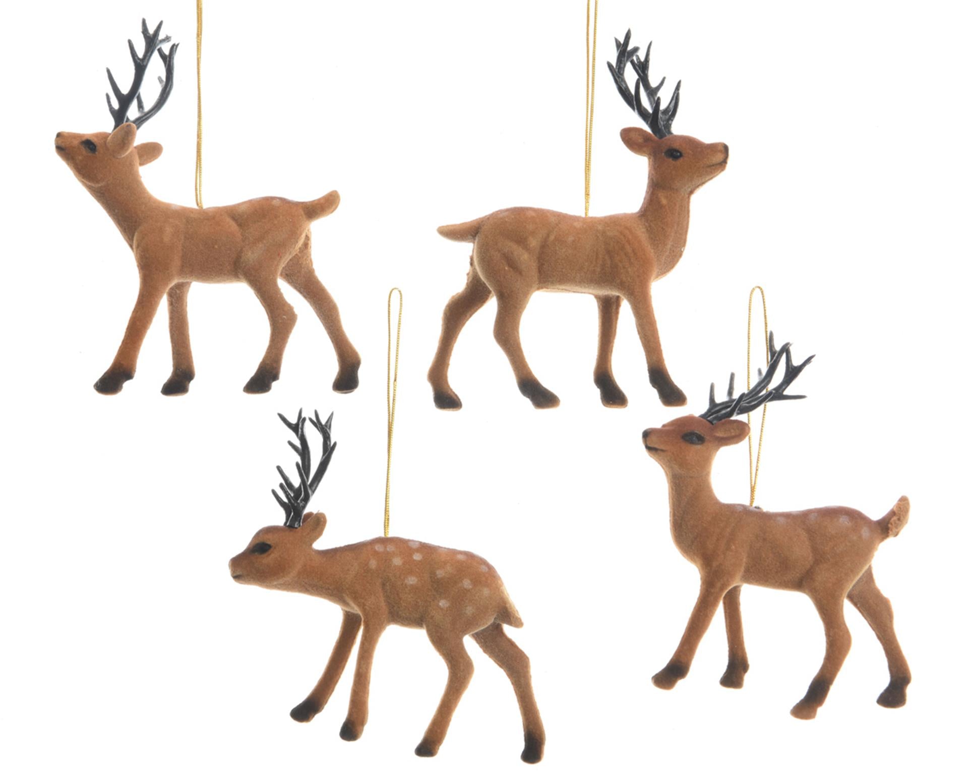 Decoris Rentierherde Hängedeko braun 13cm