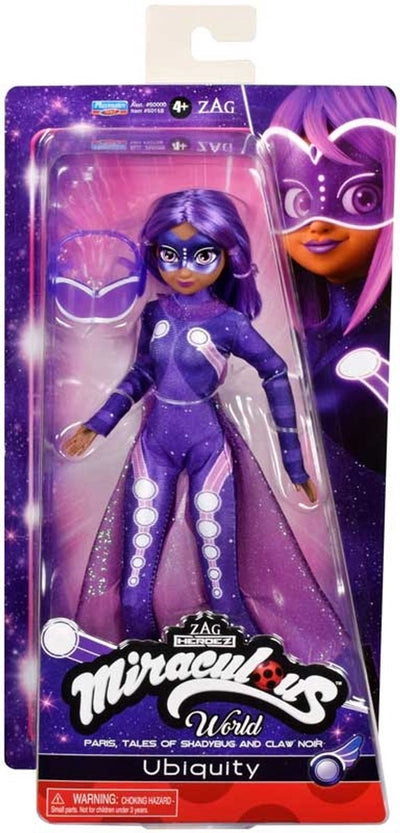 Bandai – Miraculous Ladybug – bewegliche Miraculous-Puppe – Allgegenwärtigkeit – Kostüm mit Vinyleffekt – offizielle Lizenz – Schaufensterpuppe 26 cm – Spielzeug für Kinder ab 4 Jahren – p50158