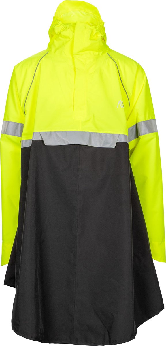 Ralka Regenponcho mit Ärmeln wasserdicht atmungsaktiv – Erwachsene – extra sichtbar – Größe L XL