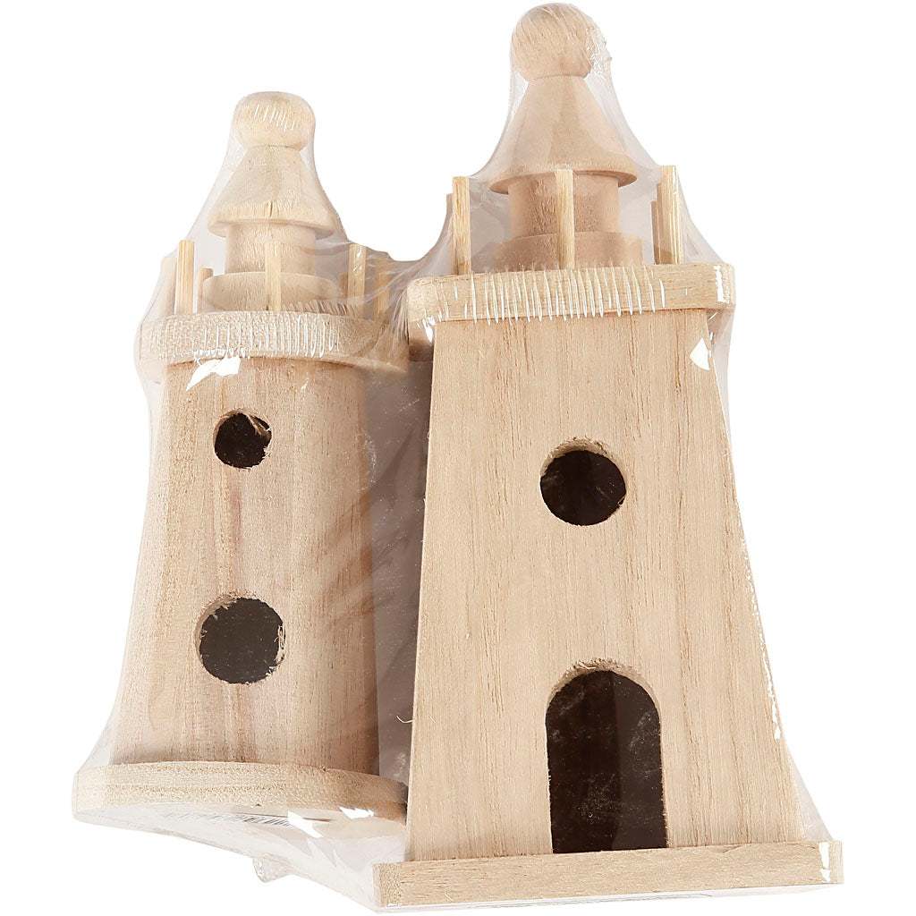 Creativ Company Leuchtturm, H: 13,5 + 18 cm, 2 Stück 1 Karton