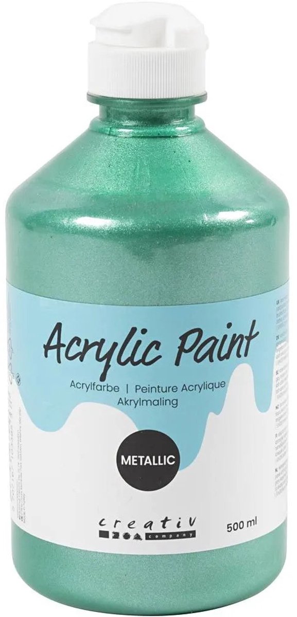 A-Color Acrylfarbe Metallic, Metallic, Grün, 500 ml 1 Flasche