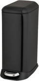 WENKO Mülleimer Design 12 Liter Easy Close, mattschwarzer Stahl - Treteimer - Mülleimer - Mülleimer