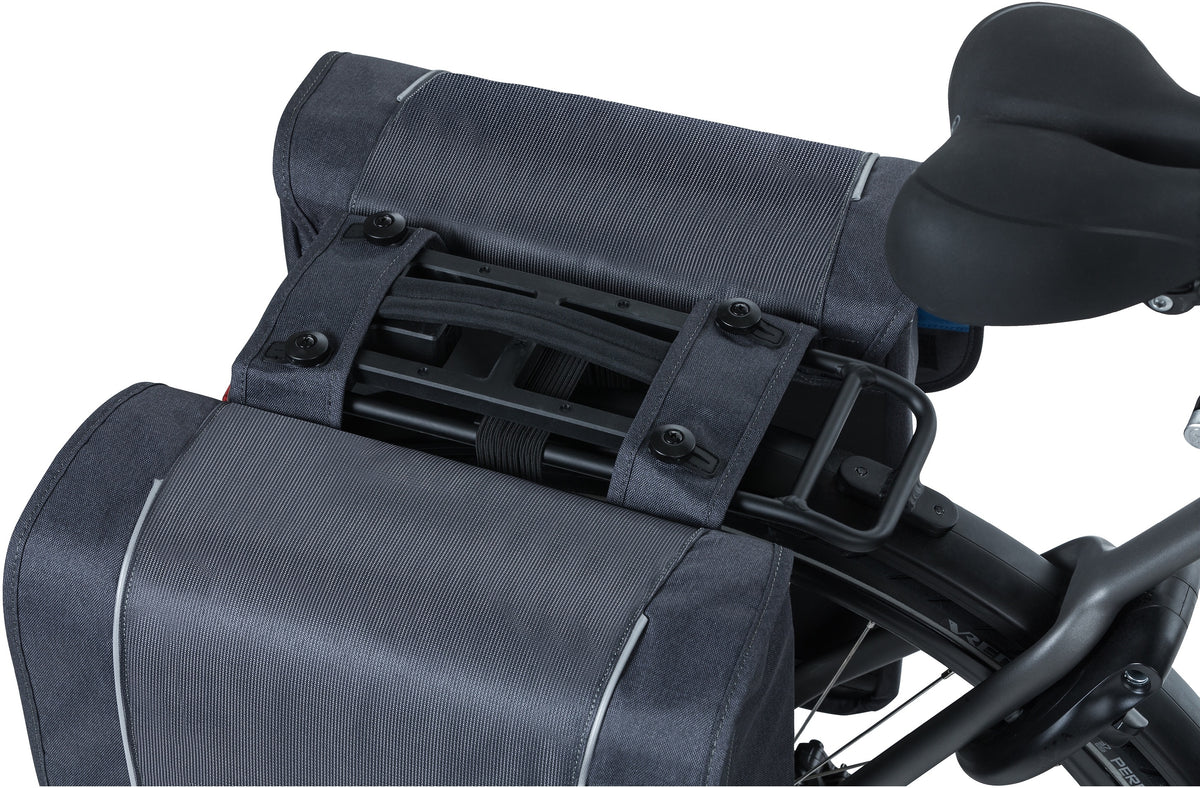 Basil Sport Design Doppel-Fahrradtasche - Anthrazit - Elektrofahrrad - Unisex - Reflektierend