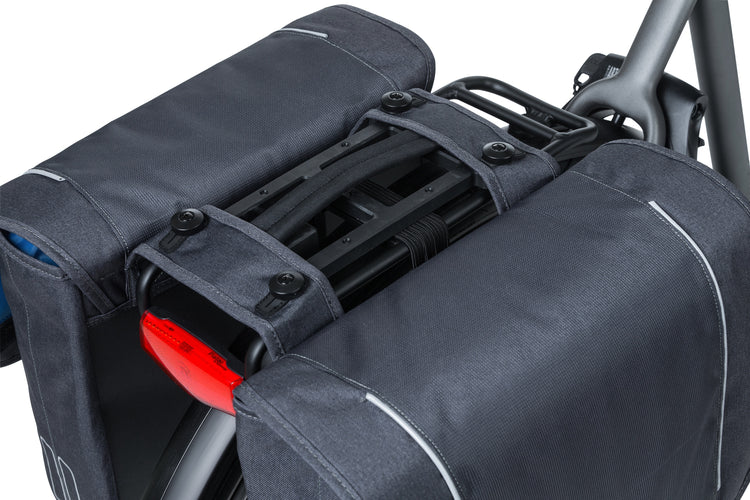 Basil Sport Design Doppel-Fahrradtasche - Anthrazit - Elektrofahrrad - Unisex - Reflektierend