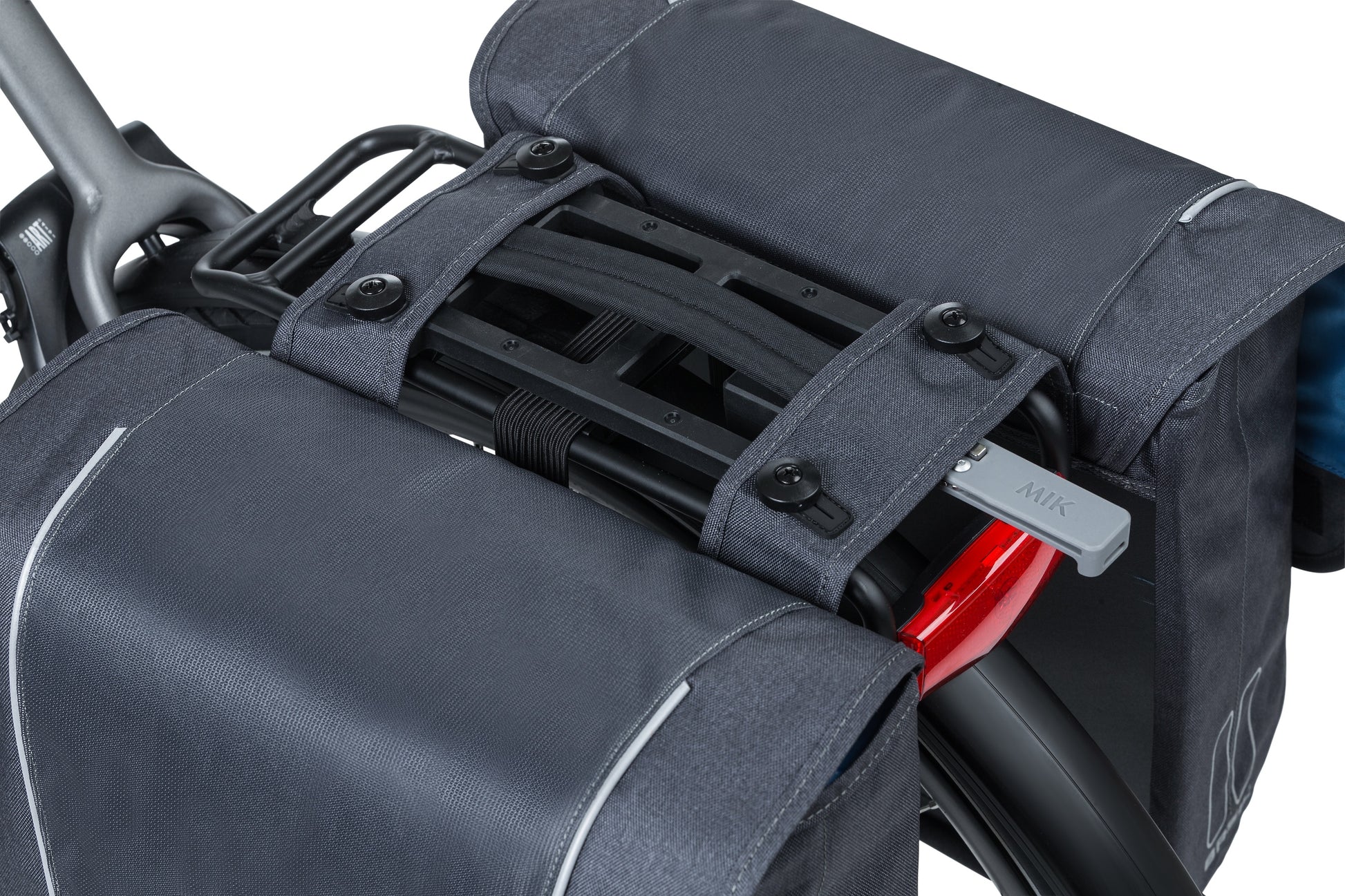 Basil Sport Design Doppel-Fahrradtasche - Anthrazit - Elektrofahrrad - Unisex - Reflektierend