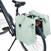 Basil SoHo Doppel-Fahrradtasche Nordlicht MIK – pastellgrün, wasserdicht, 41L, LED-Beleuchtung