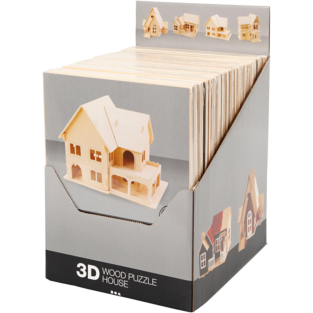 Creativ Company 3D-Holzbaukasten, 24 Teile, 1 Box