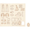 Creativ Company DIY Holzfiguren, Every Day, L: 15,5 cm, B: 17 cm, Stärke 3 mm, 1 Box