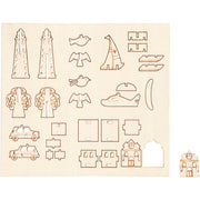 Creativ Company DIY Holzfiguren, Every Day, L: 15,5 cm, B: 17 cm, Stärke 3 mm, 1 Box - afbeelding 1