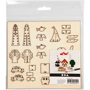 Creativ Company DIY Holzfiguren, Every Day, L: 15,5 cm, B: 17 cm, Stärke 3 mm, 1 Box - afbeelding 2