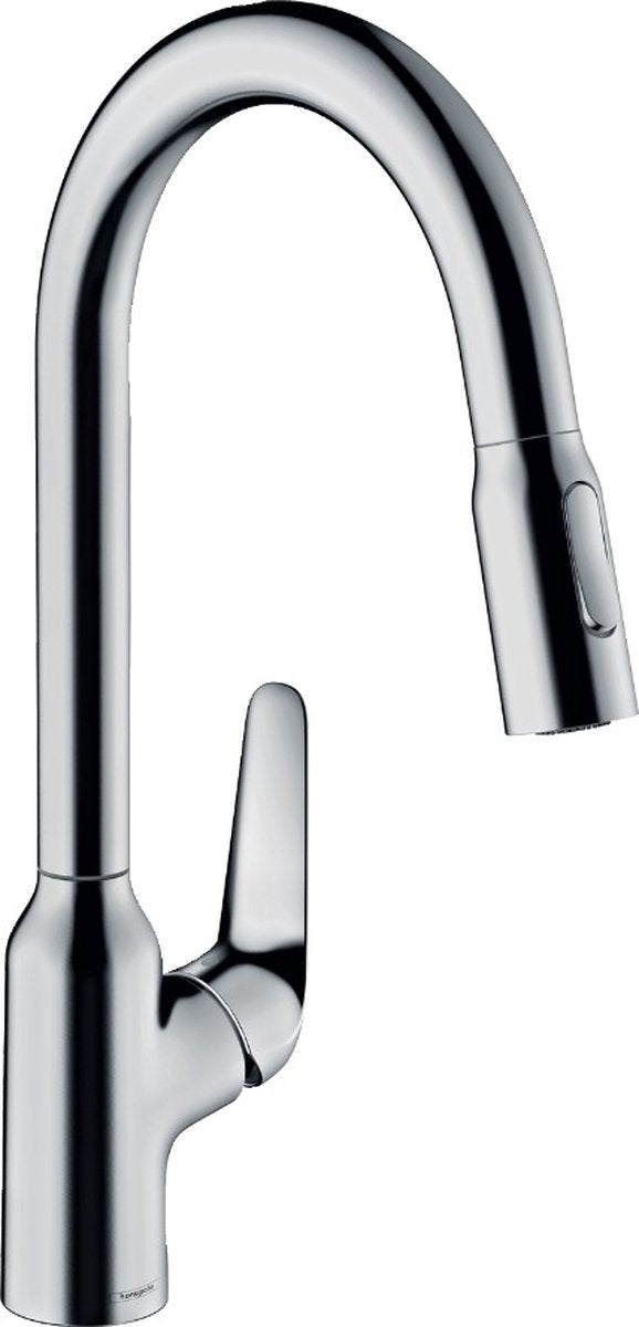 Hansgrohe Focus M42 – Küchenarmatur M429-H220 mit ausziehbarer Handbrause, Chrom 71800000