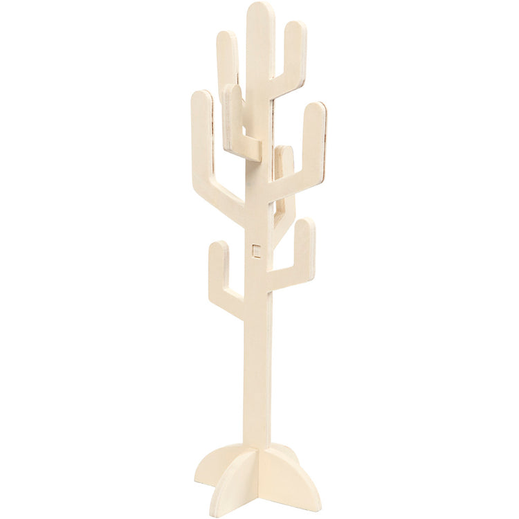 Creativ Company Holzkaktus, H: 38 cm, B: 12 cm, Stärke 8 mm, 1 Stück