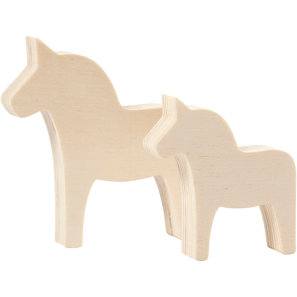 Creativ Firmenpferd, H: 8+10 cm, B: 7+9,5 cm, Stärke 1,8 cm, 2 Stück 1 Karton
