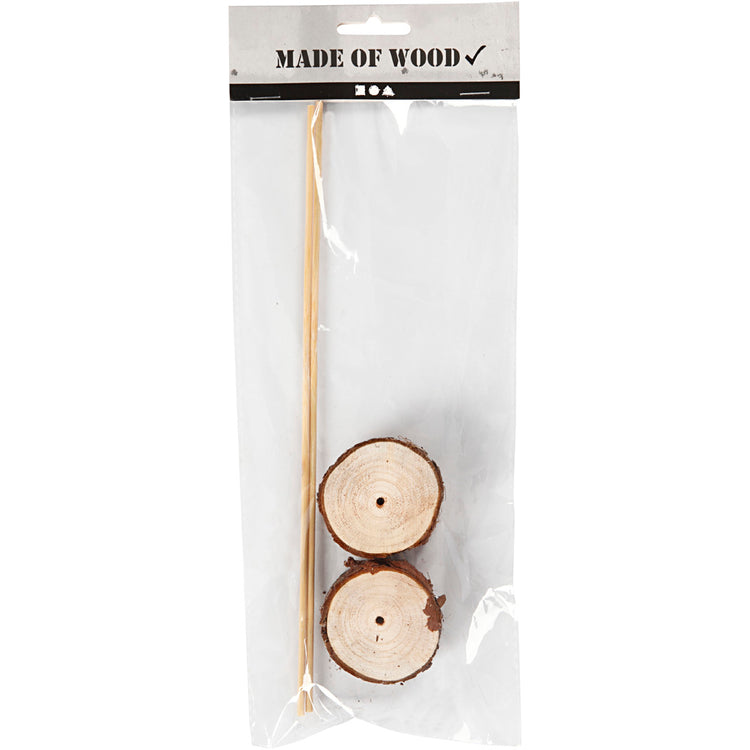 Creativ Company Holzständer, H: 3 cm, T 5 cm, 2 Set 1 Box