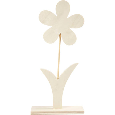 Creativ Company Holzblume mit Fuß, 26 cm