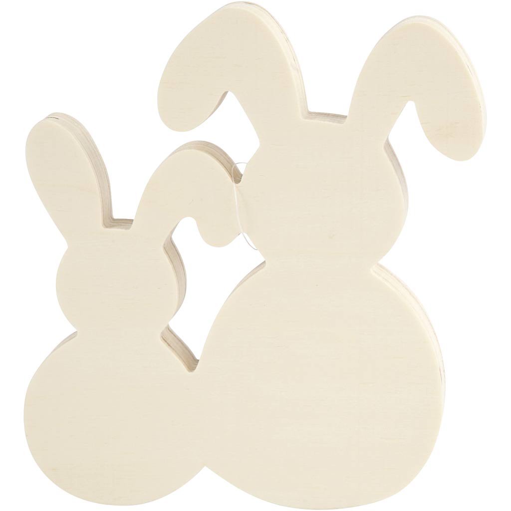 Creativ Company Hasen, H: 17 cm, B: 16 cm, Dicke 2 cm, 1 Set