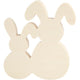 Creativ Company Hasen, H: 17 cm, B: 16 cm, Dicke 2 cm, 1 Set