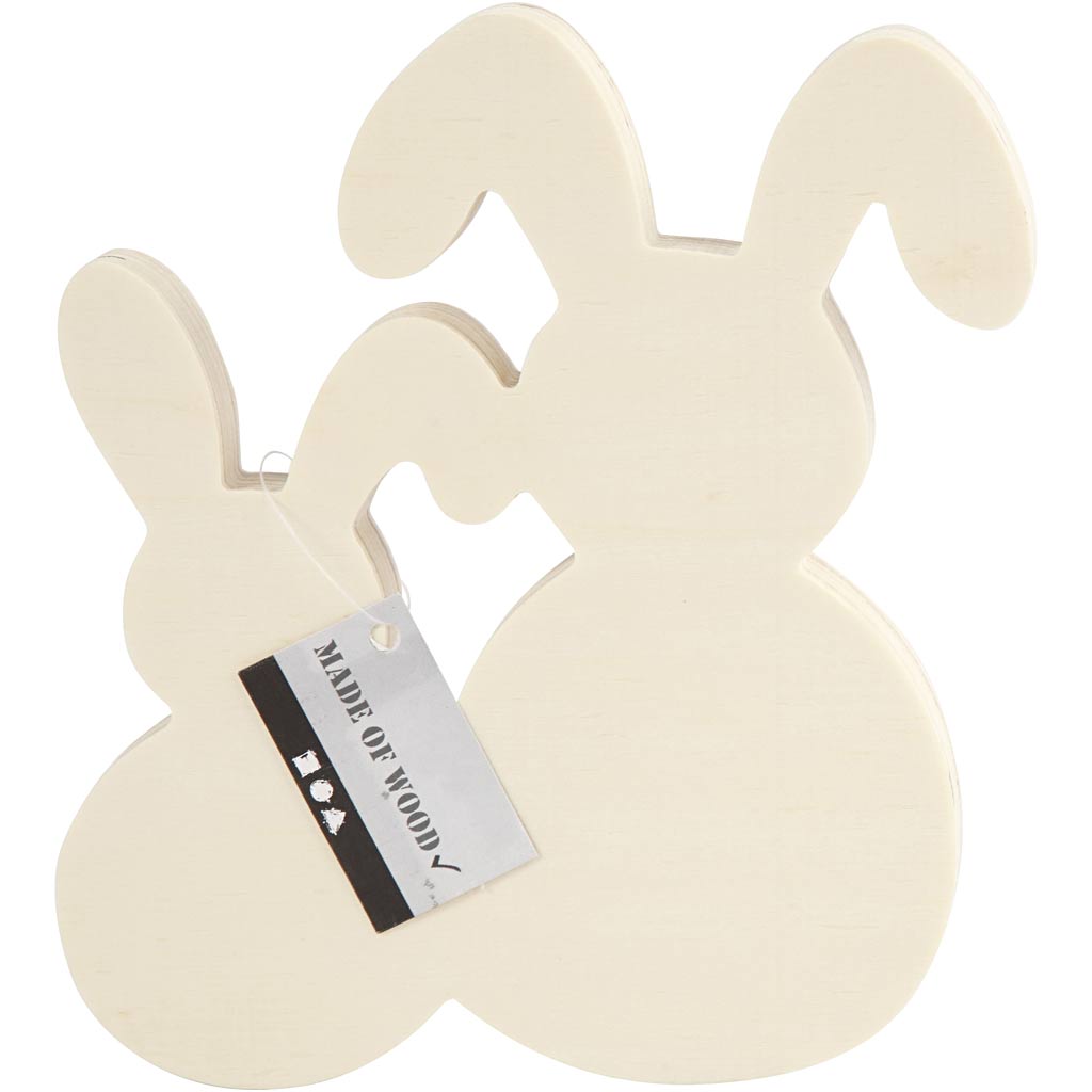 Creativ Company Hasen, H: 17 cm, B: 16 cm, Dicke 2 cm, 1 Set