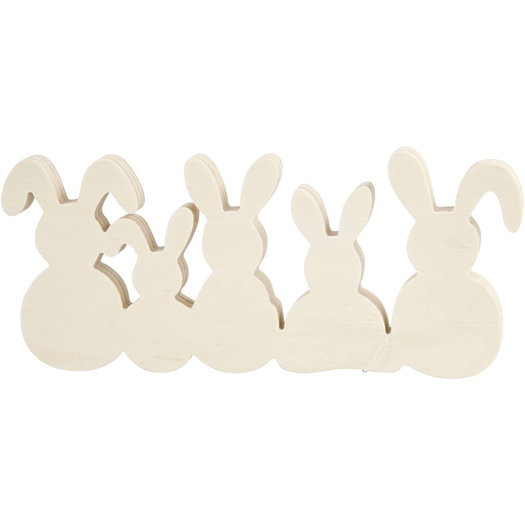 Creativ Company Hasen, H: 11 cm, B: 30 cm, Dicke 2 cm, 1 Set