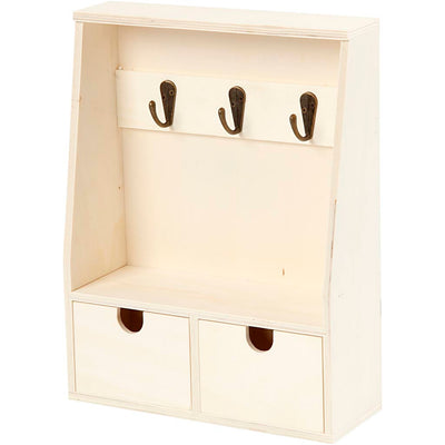 Creativ Company Schlüsselschrank, H: 28,5 cm, T: 5-8 cm, B: 22 cm, 1 Stück