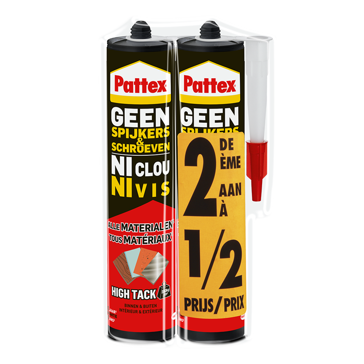 Pattex 1066731 – Patex Duopack, keine Nägel, keine Schrauben, hohe Klebkraft | 6 Stück