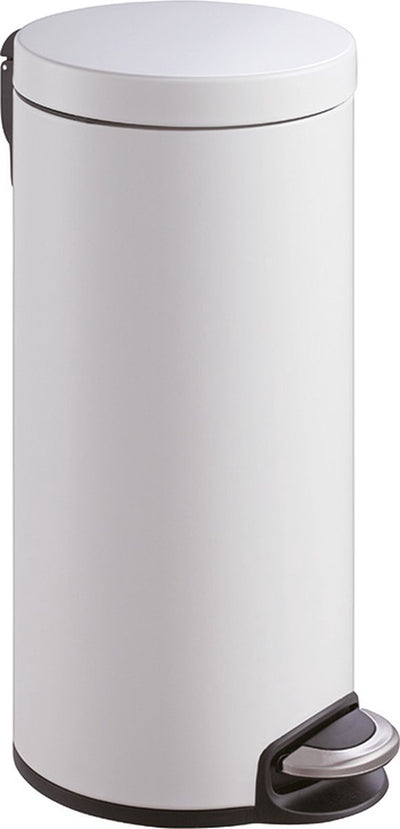 Eko - Serene Treteimer 30 Liter - Edelstahl Kunststoff - Weiß - Abfalleimer