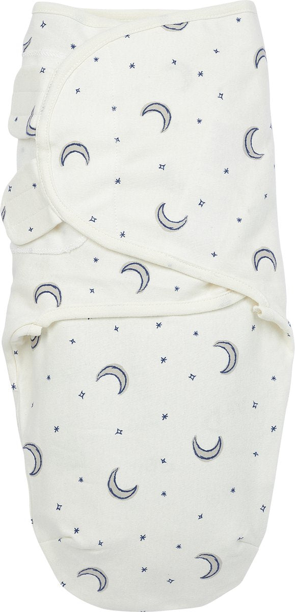 Meyco Baby Moon Swaddle Wickeldecke – Indigo – 4–6 Monate – 1,0 Tog