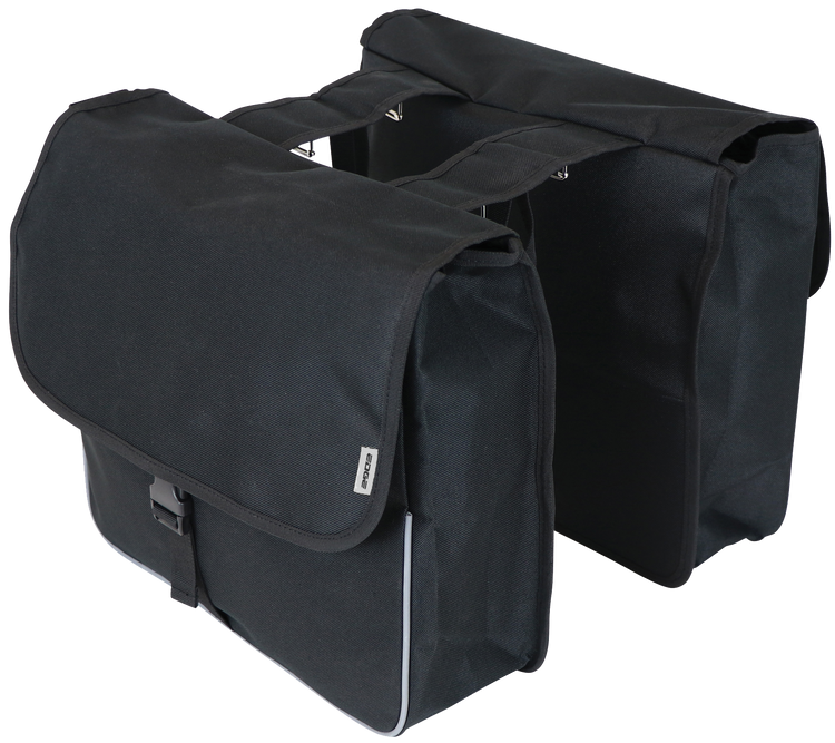 Edge Doppelfahrradbeutel Basic Shopper 26 Liter 33 x 36 x 12 cm (2x) Schwarz