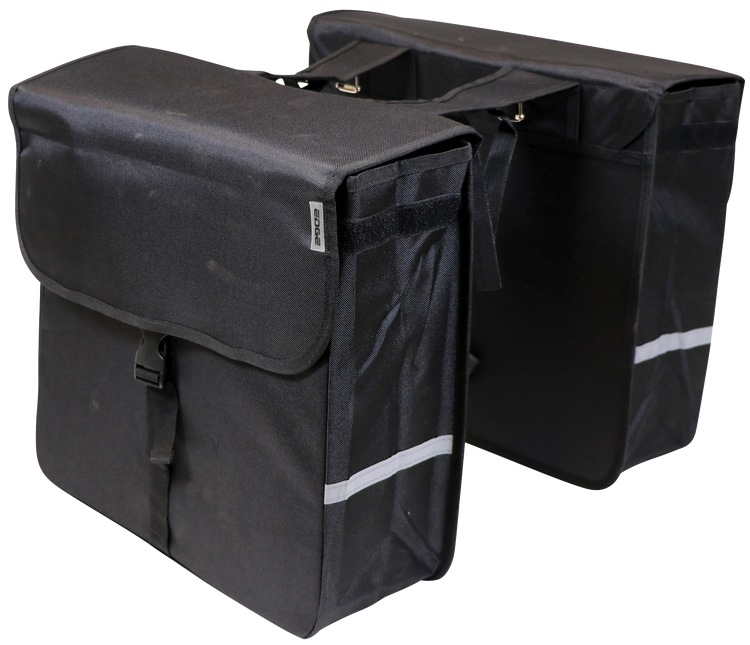 Edge Doppelfahrradbeutel Luxuskäufer 40 Liter 38 x 40 x 14 cm (2x) Schwarz
