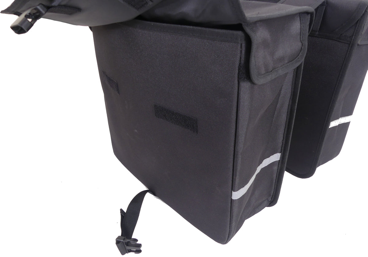 Edge Doppelfahrradbeutel Luxuskäufer 40 Liter 38 x 40 x 14 cm (2x) Schwarz