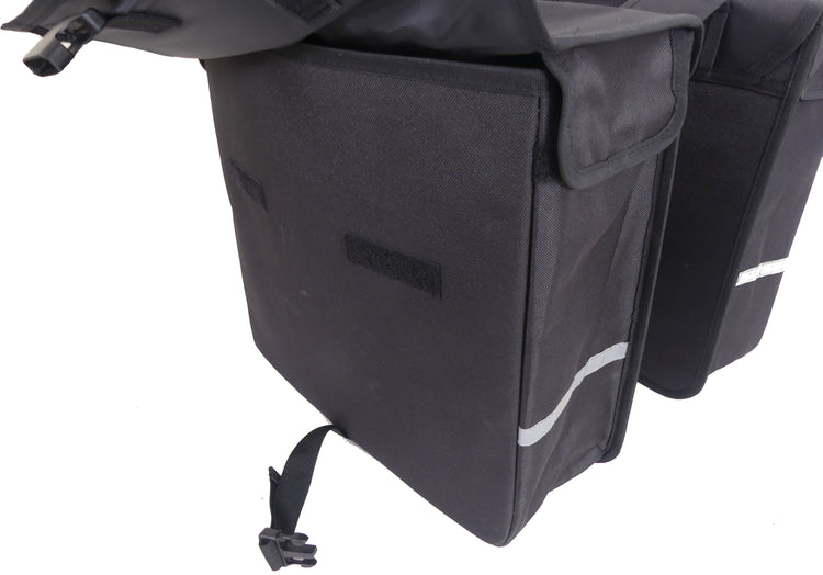 Edge Doppelfahrradbeutel Luxuskäufer 40 Liter 38 x 40 x 14 cm (2x) Schwarz
