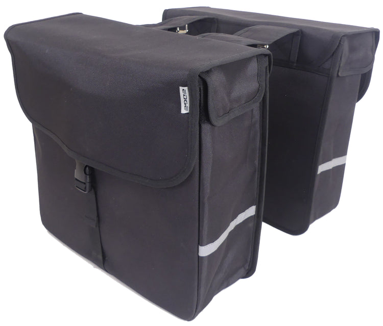 Edge Doppelfahrradbeutel Luxuskäufer 40 Liter 38 x 40 x 14 cm (2x) Schwarz