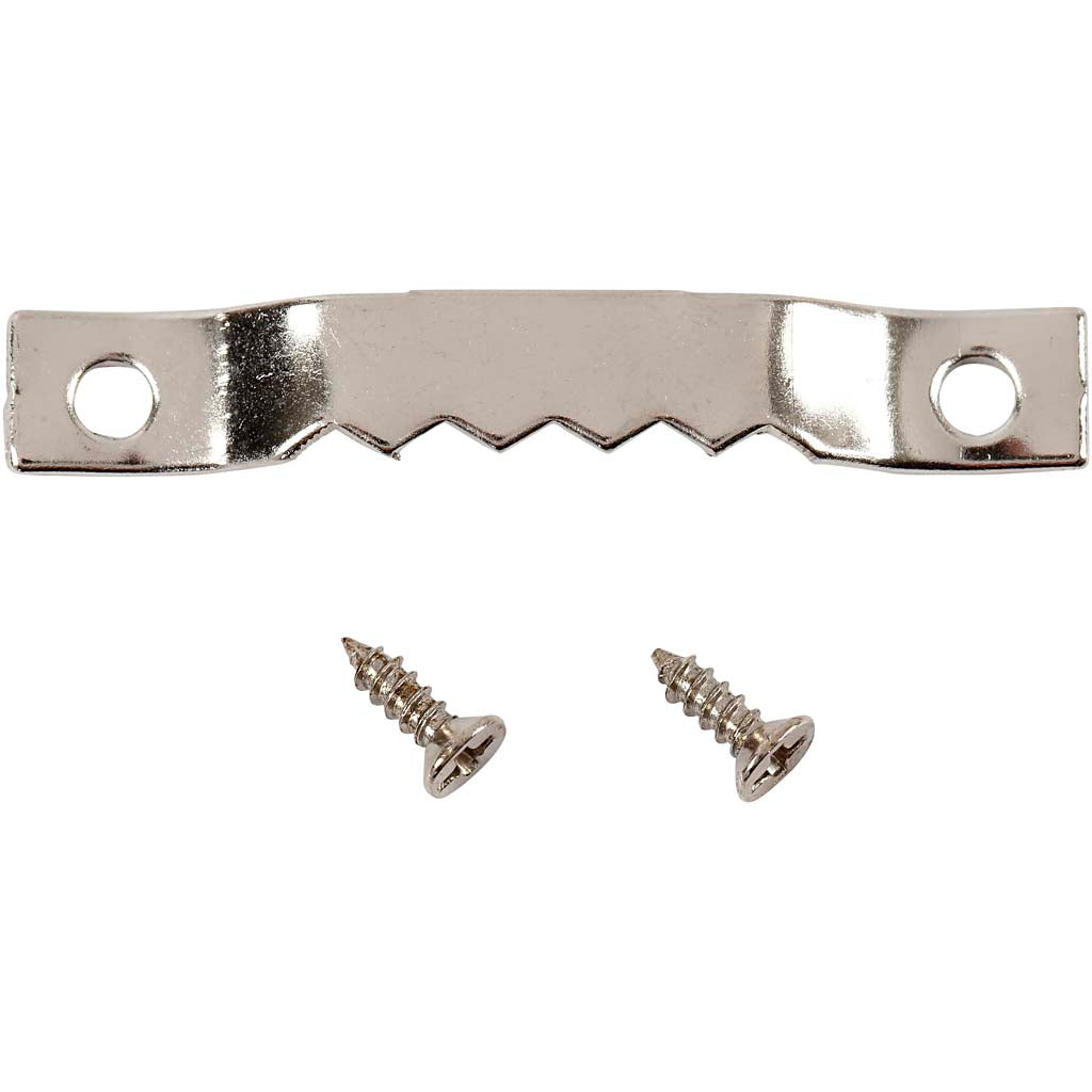 Creativ Company Aufhängebeschläge, Maße 5x40 mm, silber, 10 Stück, 1 Box
