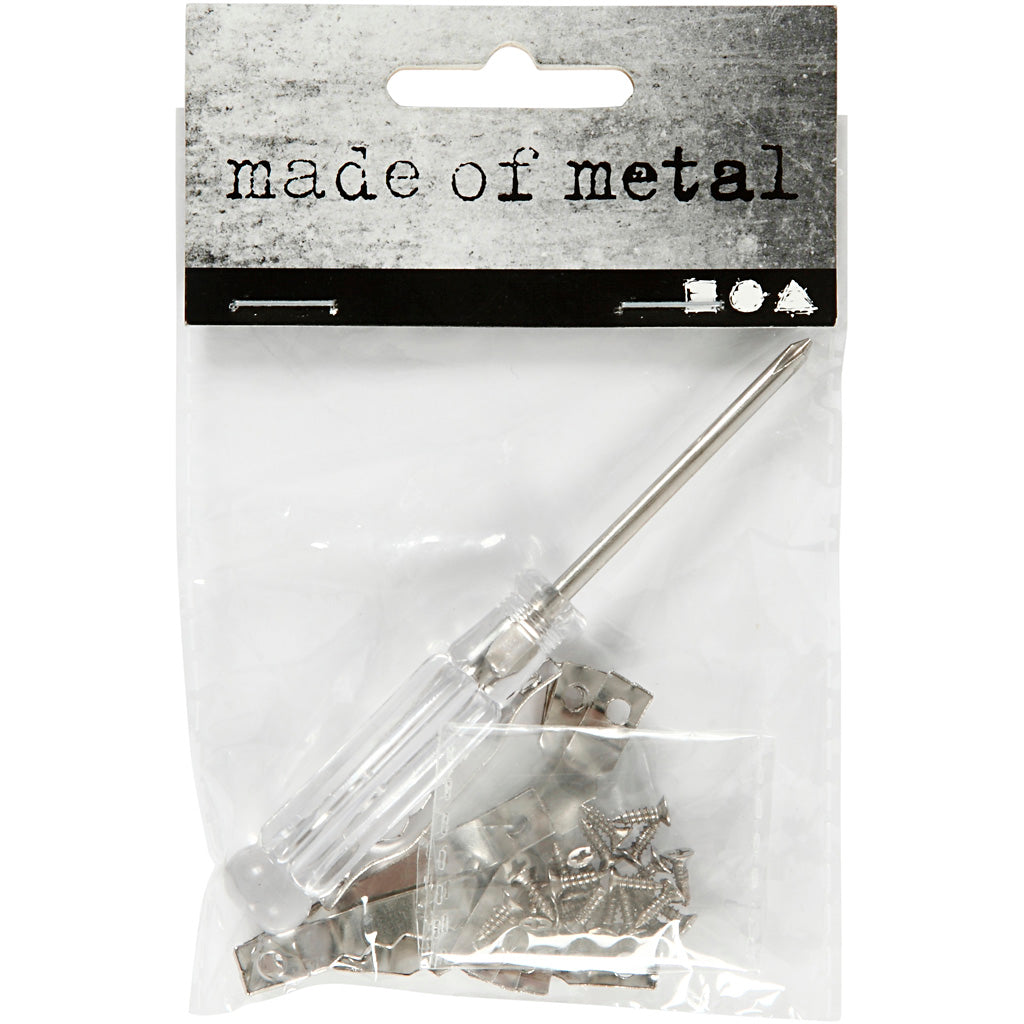 Creativ Company Aufhängebeschläge, Maße 5x40 mm, silber, 10 Stück, 1 Box