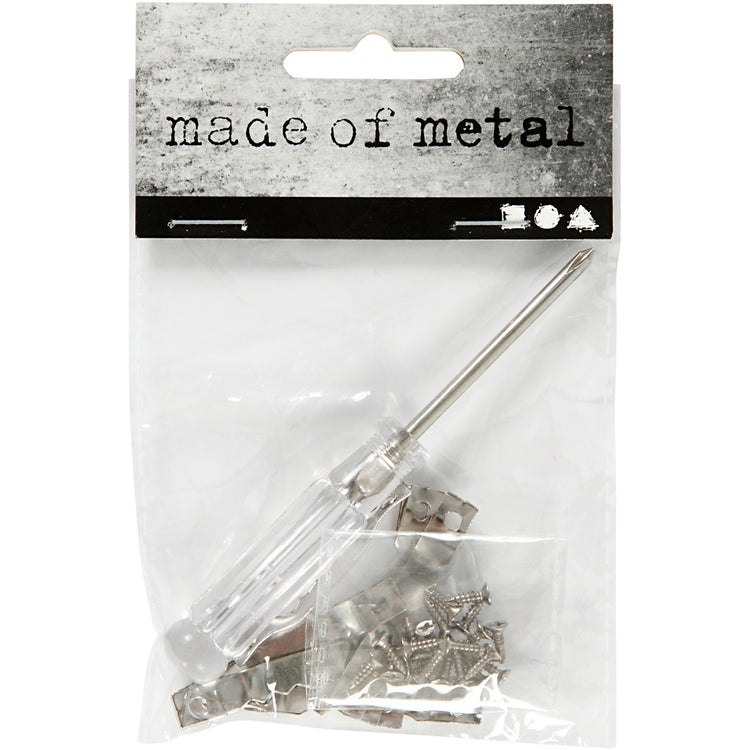 Creativ Company Aufhängebeschläge, Maße 5x40 mm, silber, 10 Stück, 1 Box