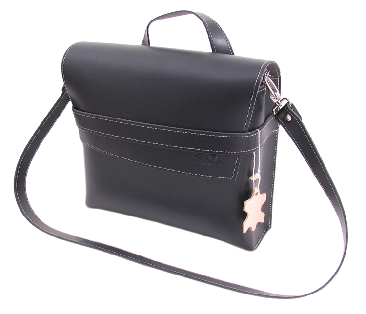 Monte Grappa Fahrradbeutel Leder 7,5 Liter 30 x 10 x 25 Liter schwarz