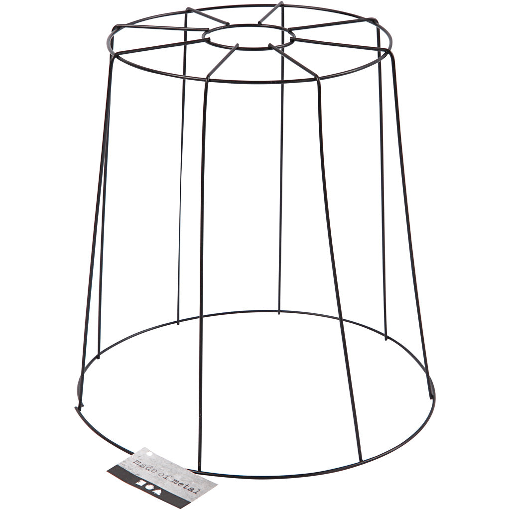 Creativ Company Lampenschirm, H: 20 cm, T 15,5-20 cm, schwarz, 1 Stück