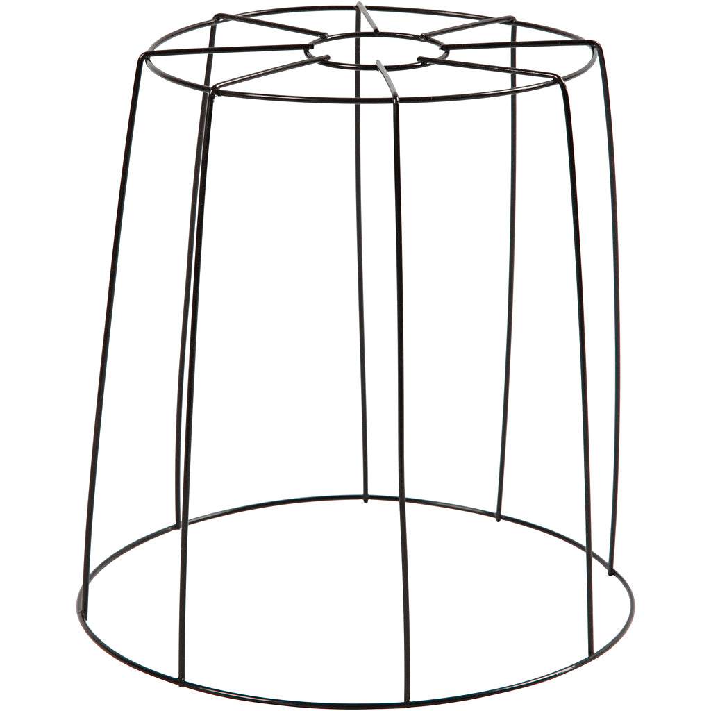 Creativ Company Lampenschirm, H: 20 cm, T 15,5-20 cm, schwarz, 1 Stück