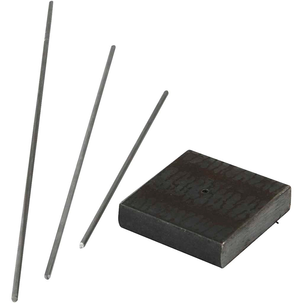 Creativ Company Metallsockel, Maße 4x4x1 cm, Lochgröße 2 mm, 1 Stück