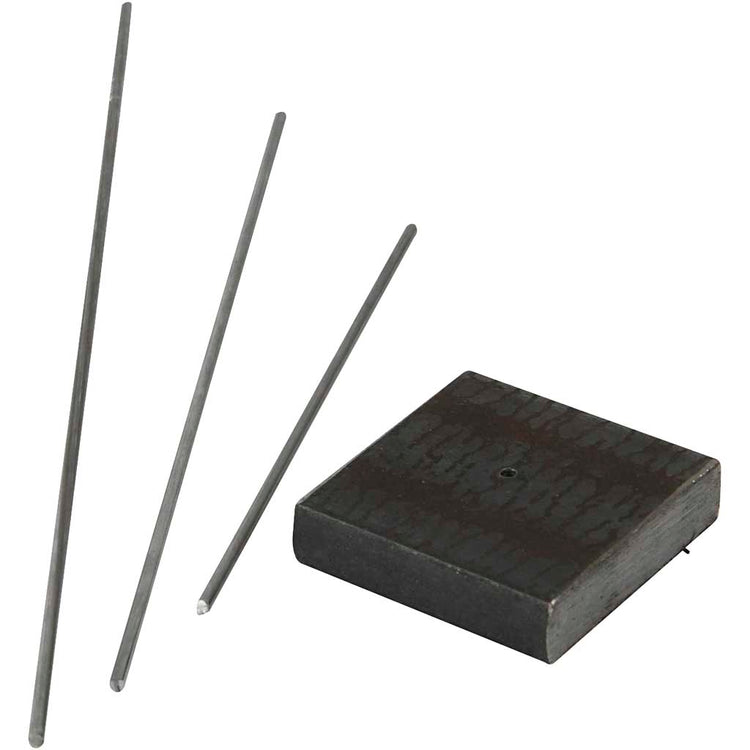 Creativ Company Metallsockel, Maße 4x4x1 cm, Lochgröße 2 mm, 1 Stück