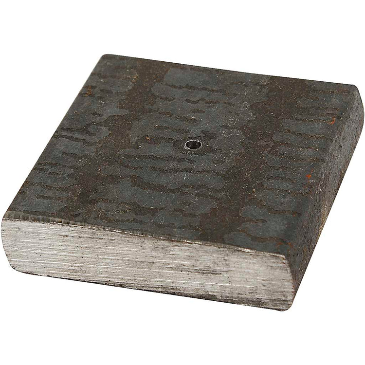 Creativ Company Metallsockel, Maße 4x4x1 cm, Lochgröße 2 mm, 1 Stück