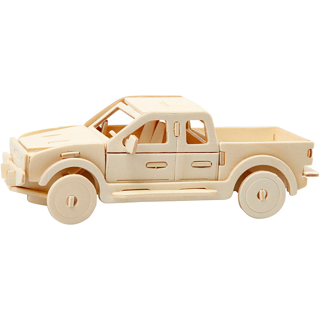 Creativ Company 3D-Puzzle, Pick-up-Truck, Maße 19,5x8x12 cm, 1 Stück