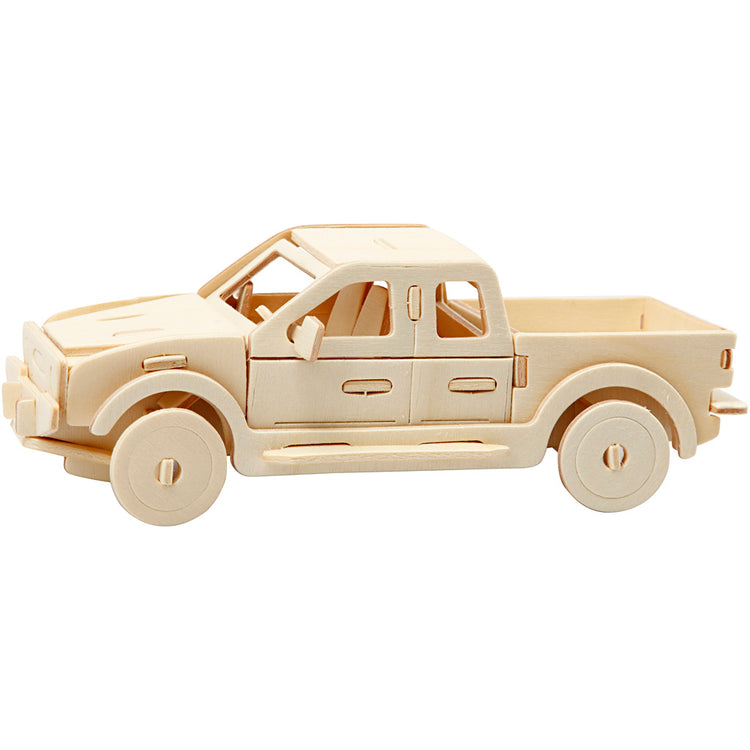 Creativ Company 3D-Puzzle, Pick-up-Truck, Maße 19,5x8x12 cm, 1 Stück