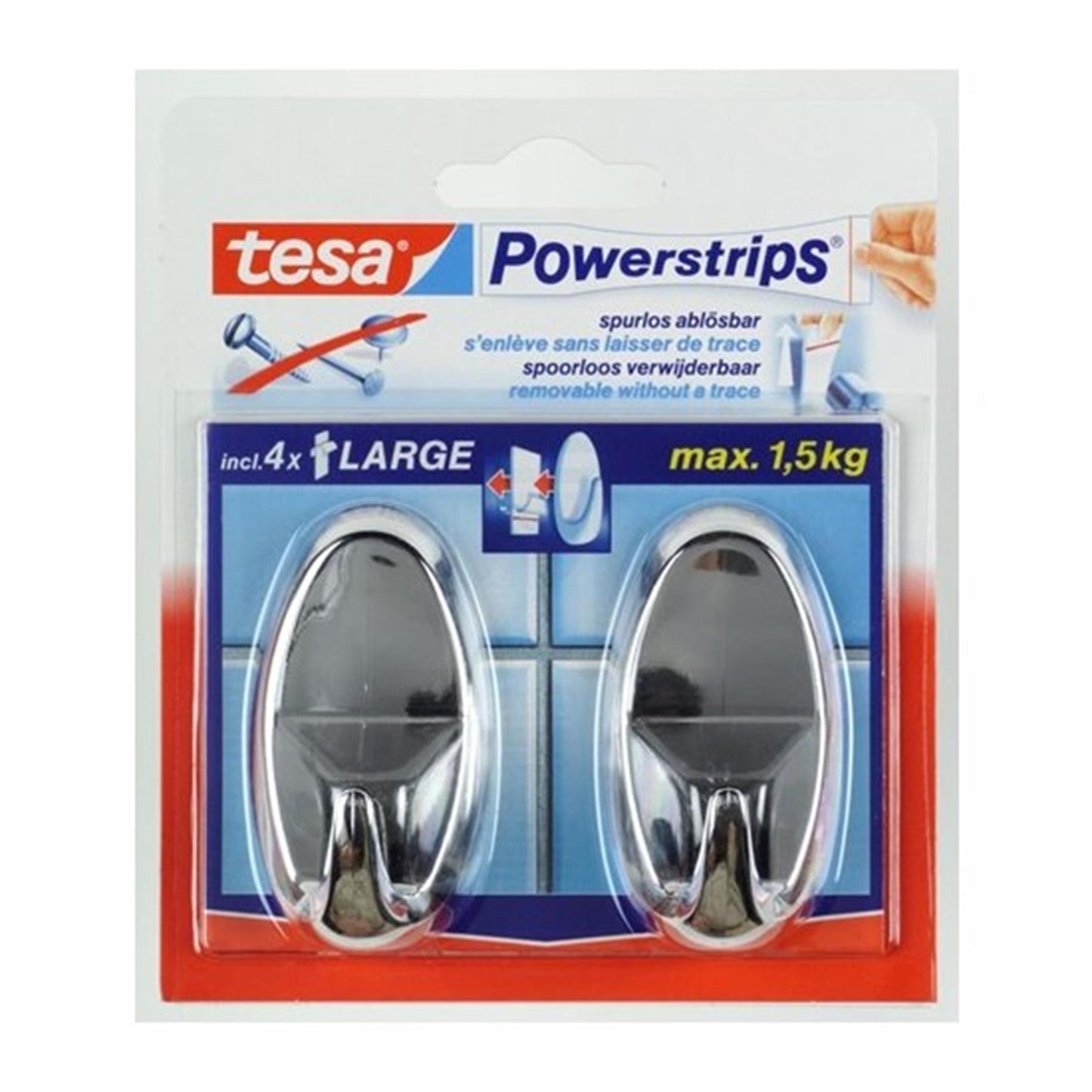 Tesa Haken l Chrom glänzend