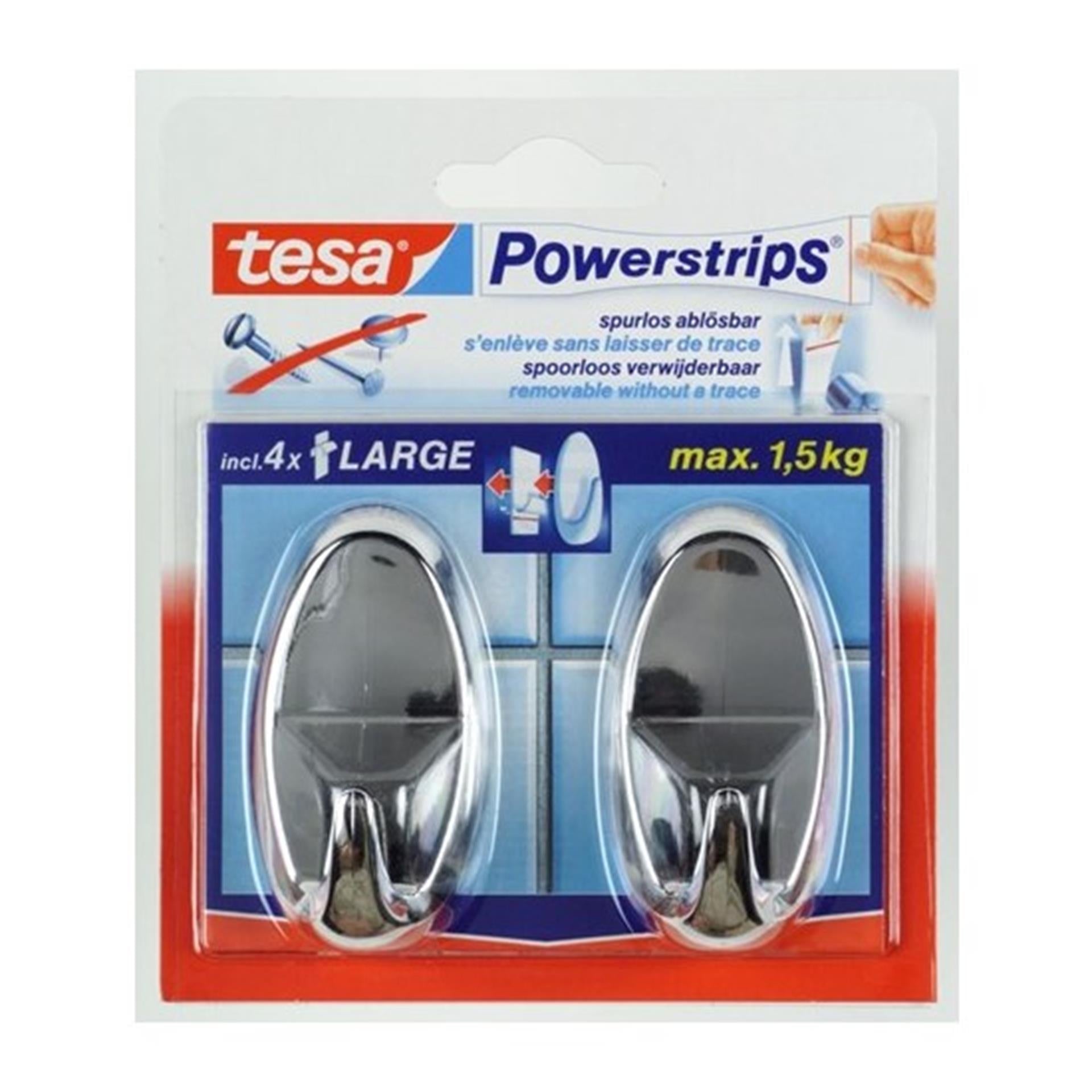 Tesa Haken l Chrom glänzend