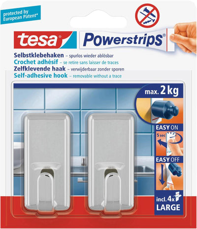 Tesa Klebehaken mit Steckdosenleisten l chro