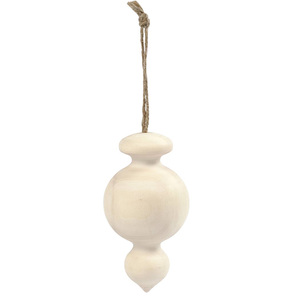 Creativ Company Spitze Weihnachtskugel, H: 7,5 cm, T 4 cm, 1 Stück